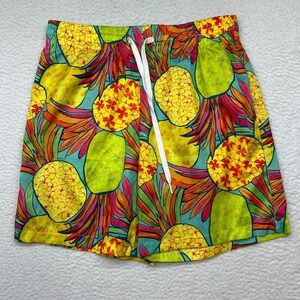 Chubbies Swim Trunks AOP Mens M Hooligan Pineapple Shorts Outdoor Adult